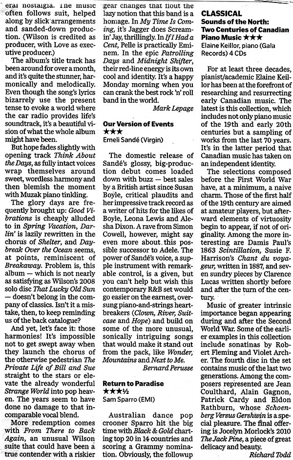 Review from the Ottawa Citizen, June 2012